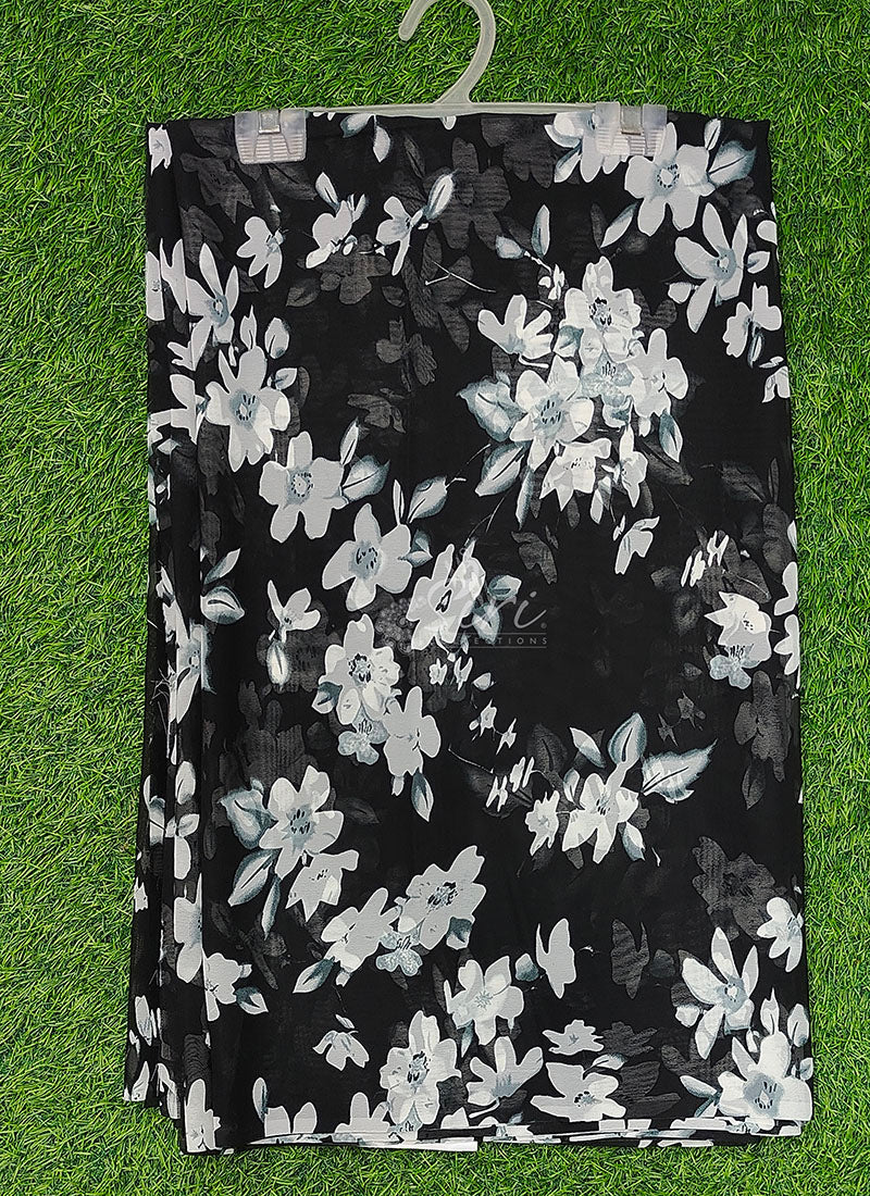 Authentic Garden Vareli Printed Georgette Saree