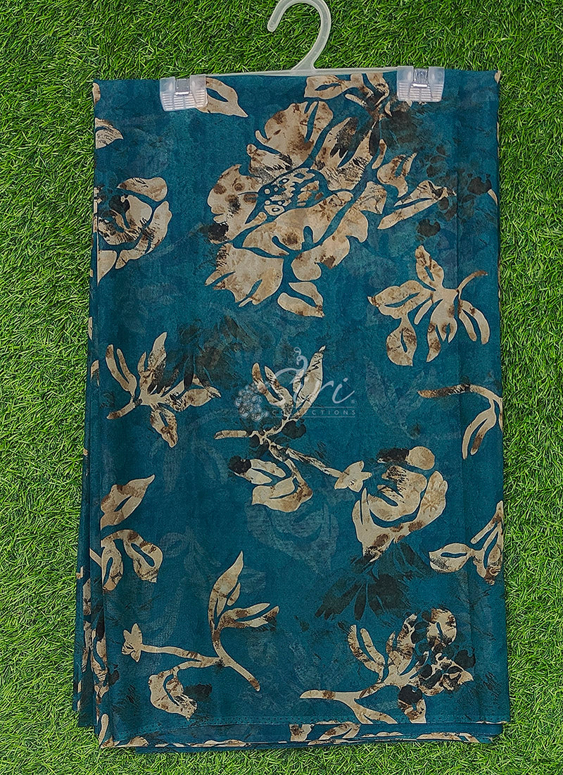 Authentic Garden Vareli Printed Georgette Saree