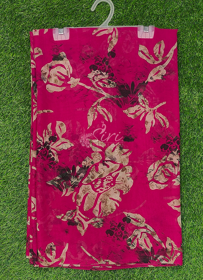 Authentic Garden Vareli Printed Georgette Saree