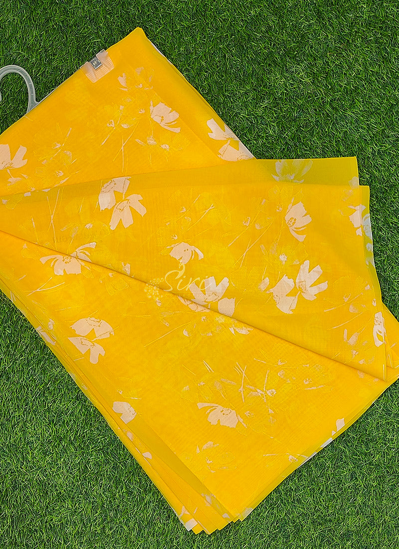 Authentic Garden Vareli Printed Georgette Saree