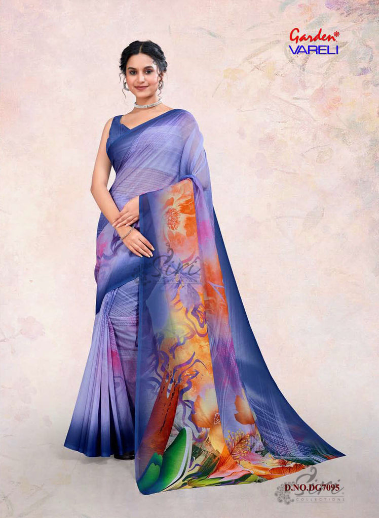 Garden Vareli Sarees Printed Sarees Fancy Sarees Online Shopping – Siri  Collections