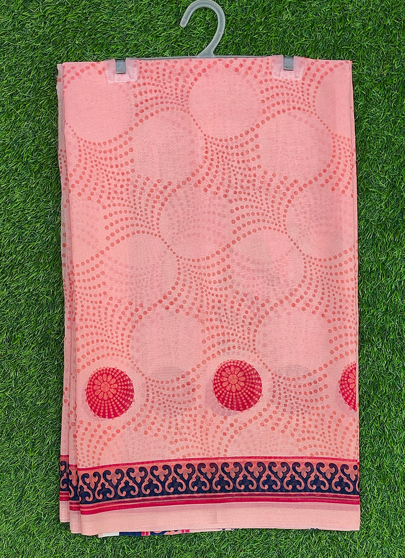 Exclusive Garden Vareli Printed Lentus Saree