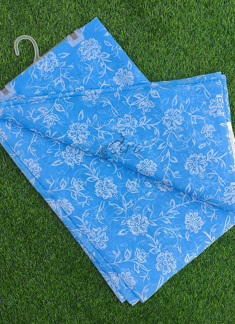 Exclusive Garden Vareli Printed Lentus Saree