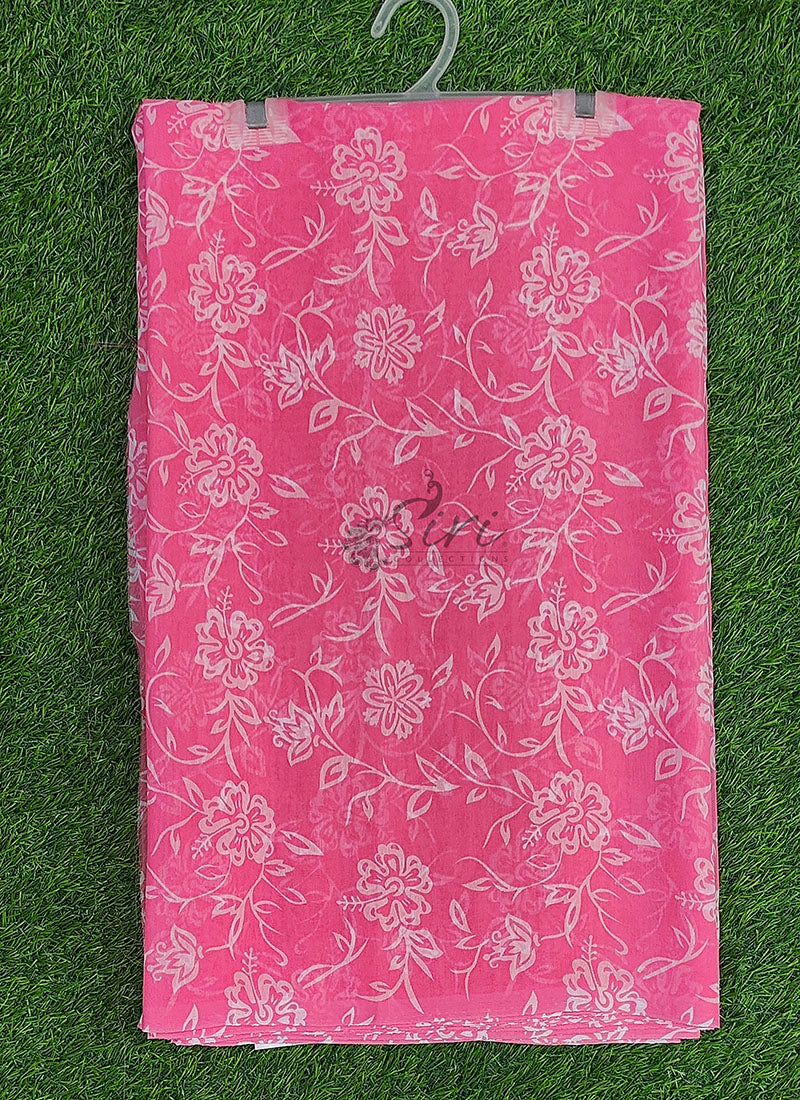 Exclusive Garden Vareli Printed Lentus Saree
