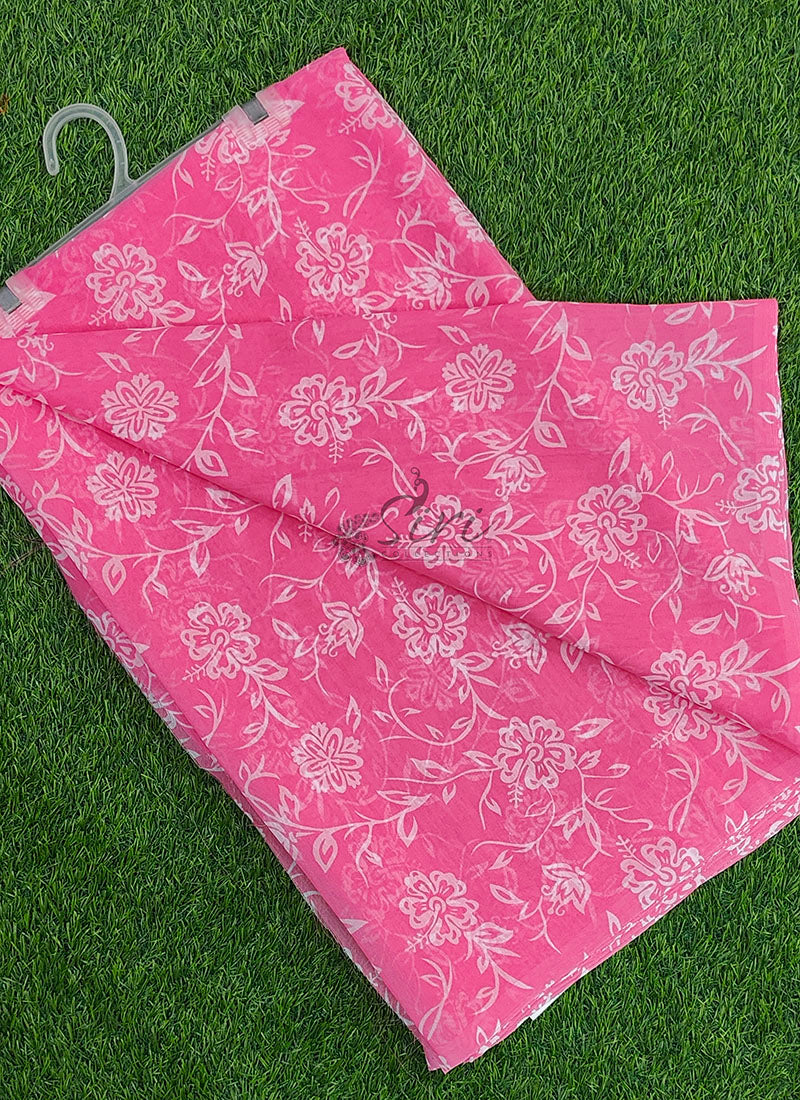 Exclusive Garden Vareli Printed Lentus Saree