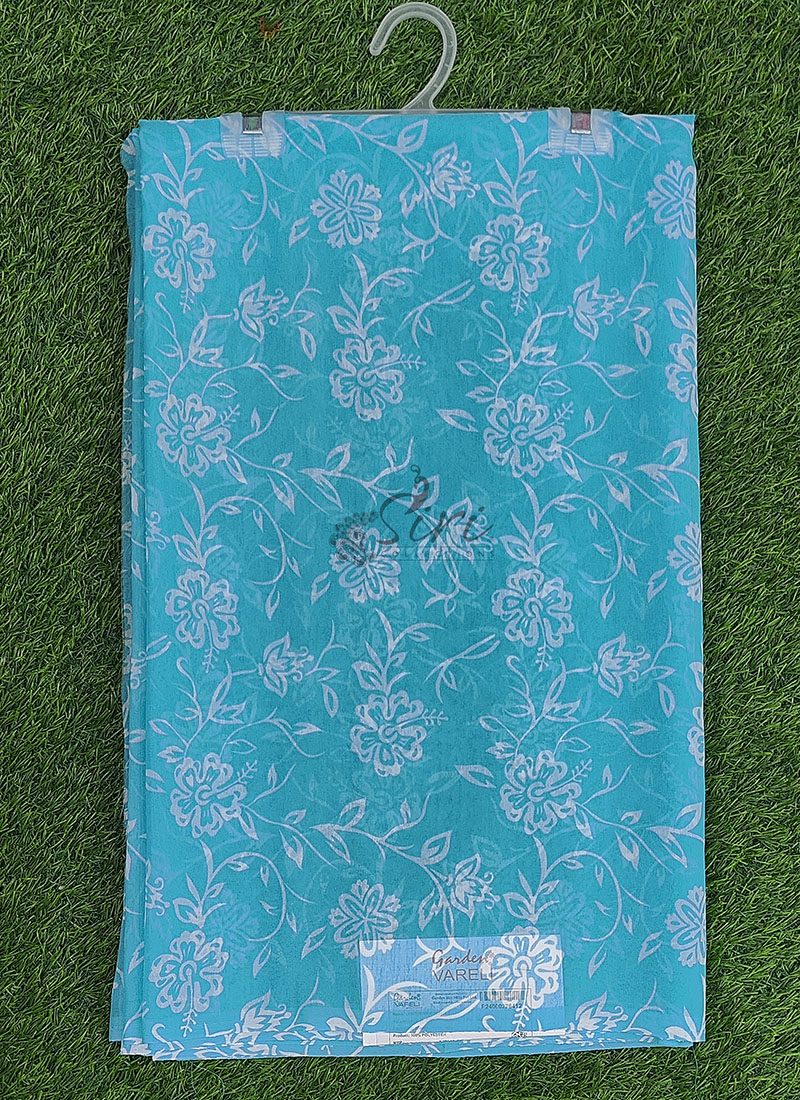 Exclusive Garden Vareli Printed Lentus Saree