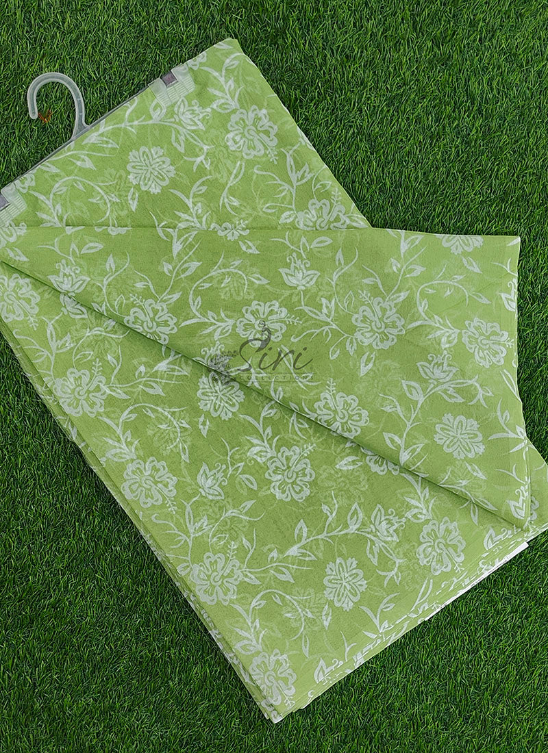 Exclusive Garden Vareli Printed Lentus Saree