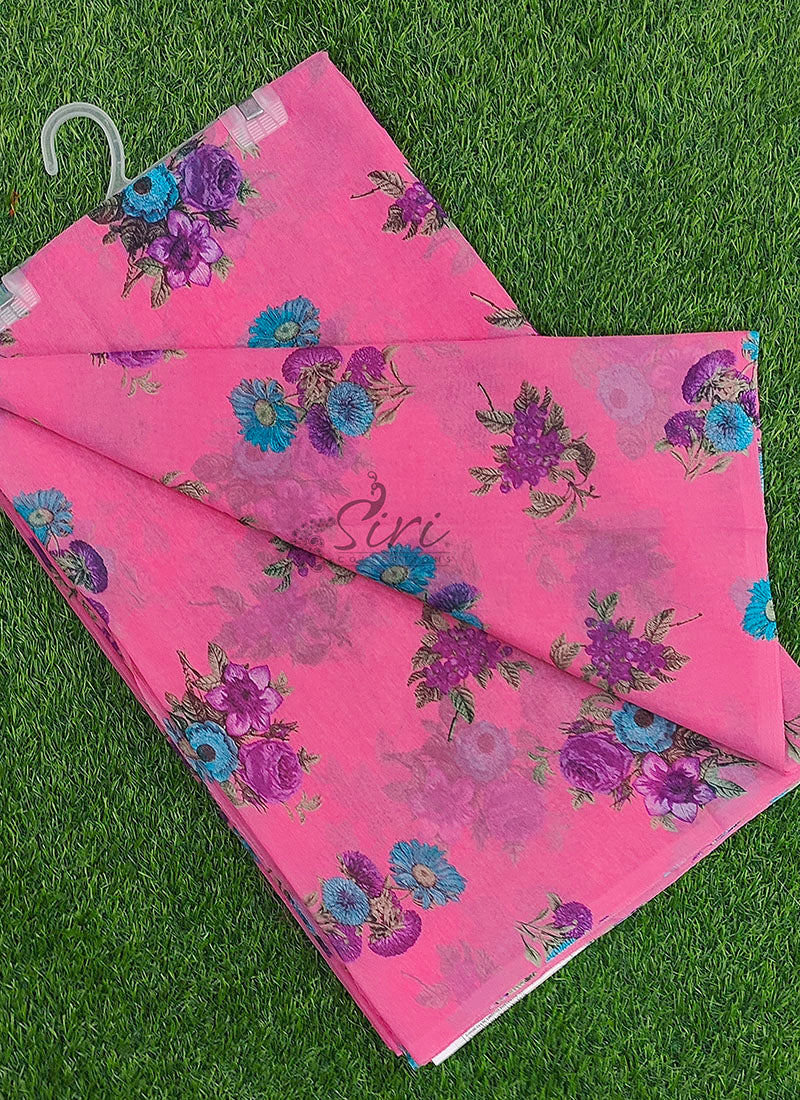Exclusive Garden Vareli Printed Lentus Saree