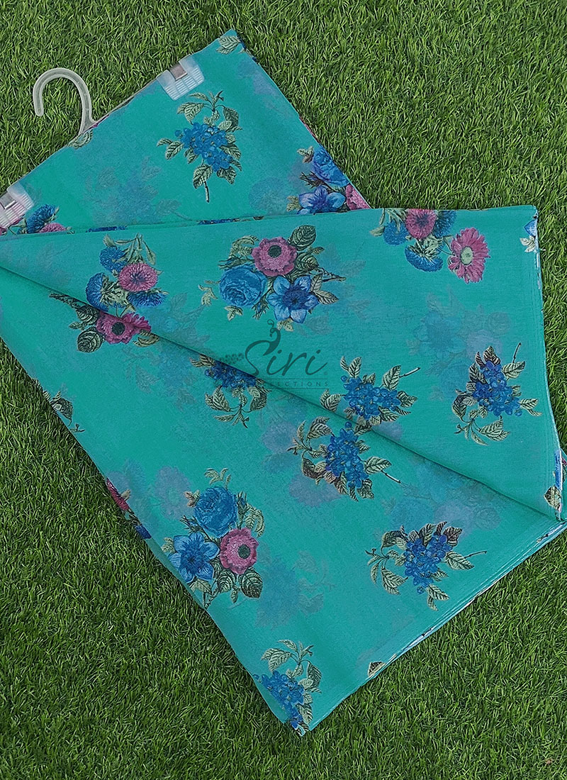 Exclusive Garden Vareli Printed Lentus Saree