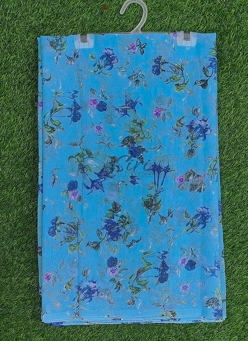 Exclusive Garden Vareli Printed Lentus Saree