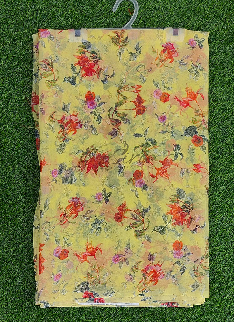 Exclusive Garden Vareli Printed Lentus Saree