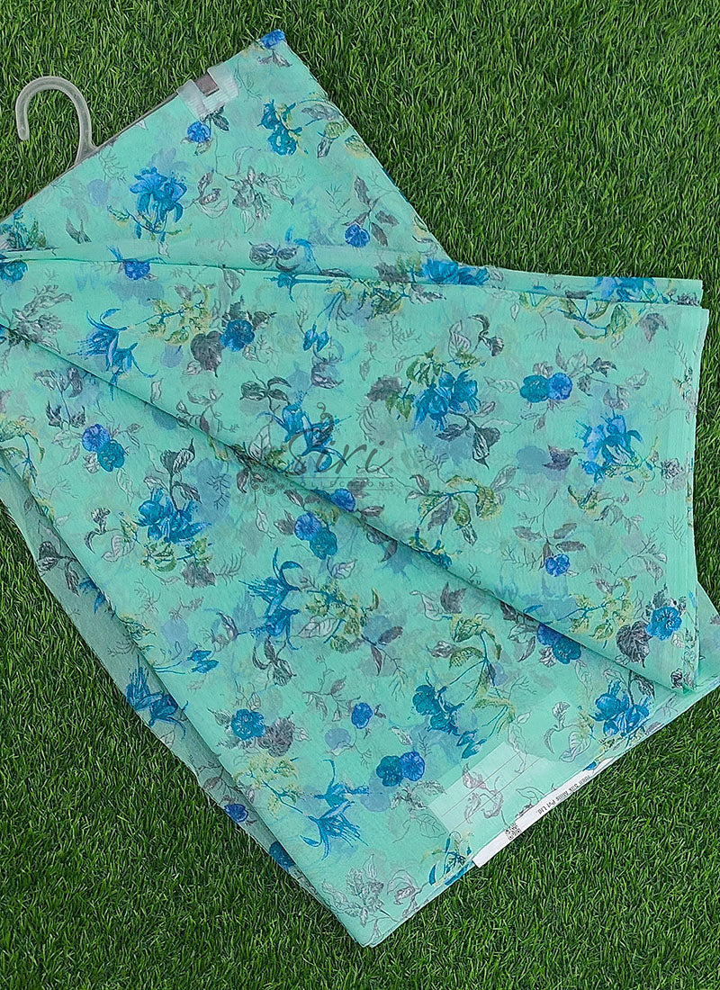 Exclusive Garden Vareli Printed Lentus Saree