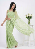 Exclusive Garden Vareli Printed Lentus Saree