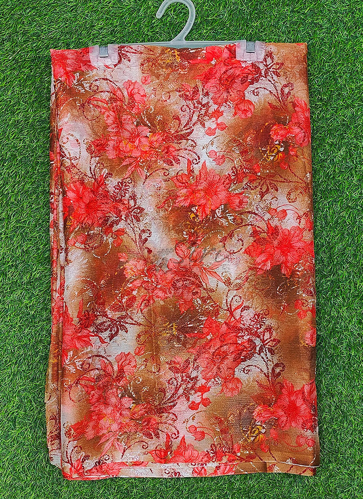 Garden Vareli Printed Floral Nara Chiffon Saree