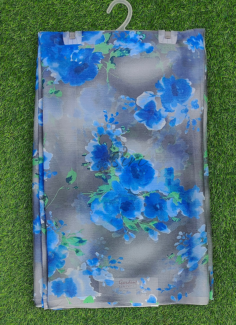 Beautiful Garden Vareli Printed Nara Chiffon Saree