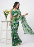 High Quality Garden Vareli Printed Nara Chiffon Saree