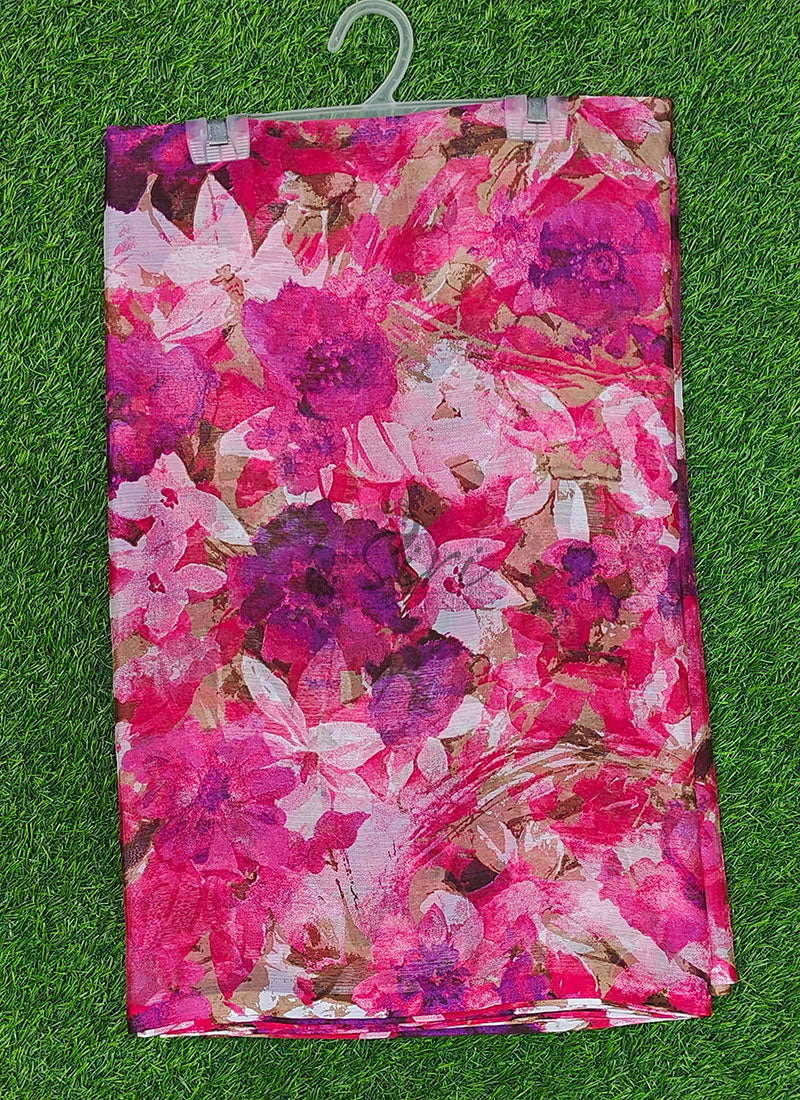 High Quality Garden Vareli Printed Nara Chiffon Saree