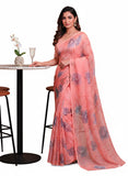 Authentic Garden Vareli Printed Nara Chiffon Saree