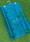 Garden Vareli Rama Green Colour Nara Chiffon Saree