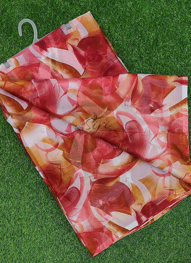 Garden Vareli Printed Nara Chiffon Saree