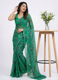 High Quality Garden Vareli Printed Nara Chiffon Saree
