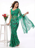 High Quality Garden Vareli Printed Nara Chiffon Saree