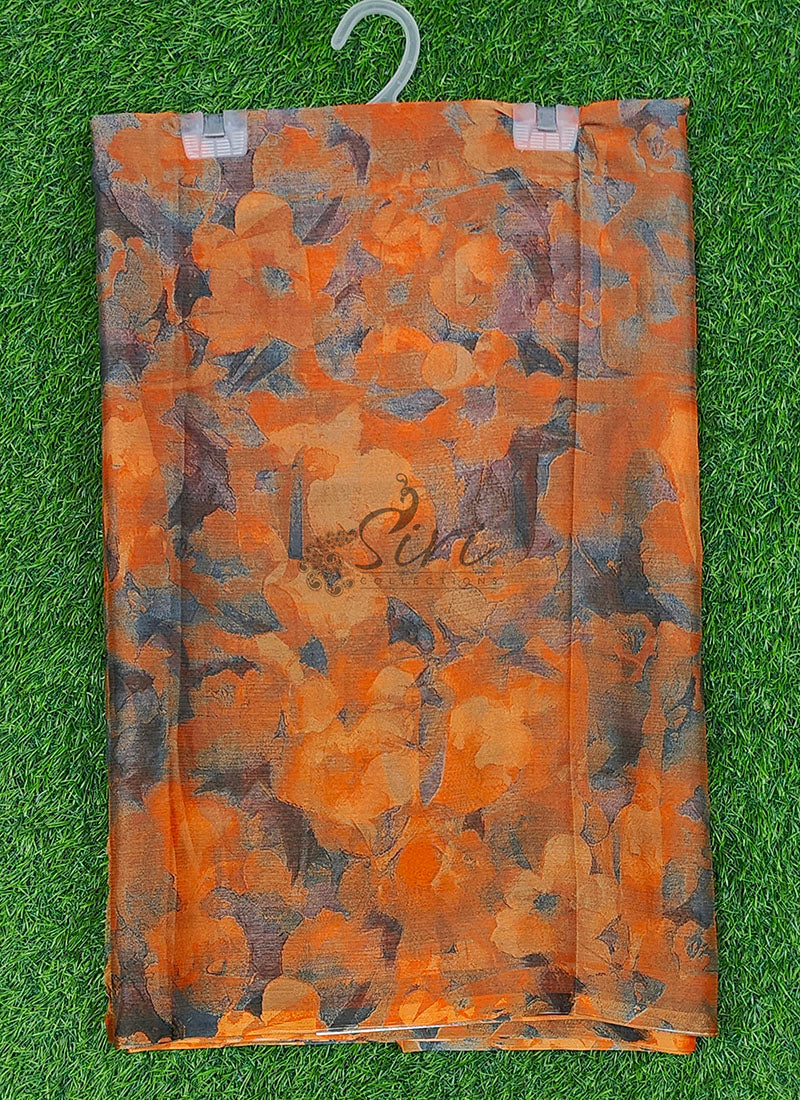 High Quality Garden Vareli Printed Nara Chiffon Saree