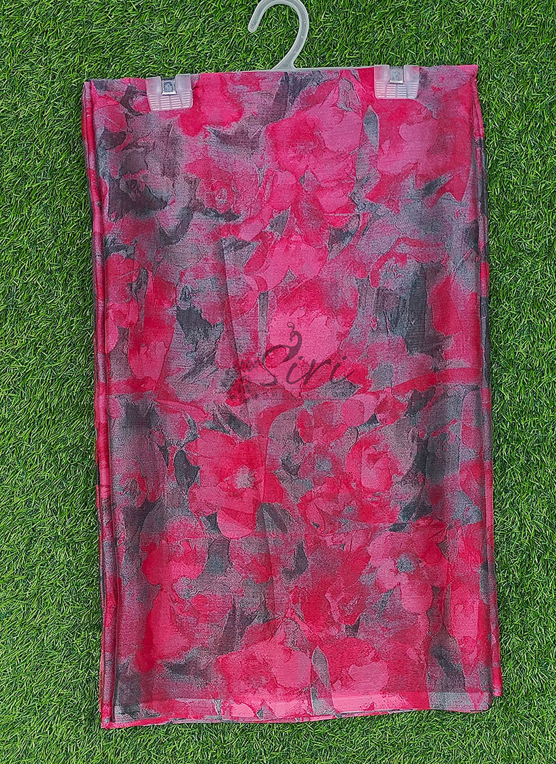 High Quality Garden Vareli Printed Nara Chiffon Saree