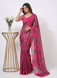 High Quality Garden Vareli Printed Nara Chiffon Saree