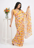 Beautiful Garden Vareli Printed Nara Chiffon Saree