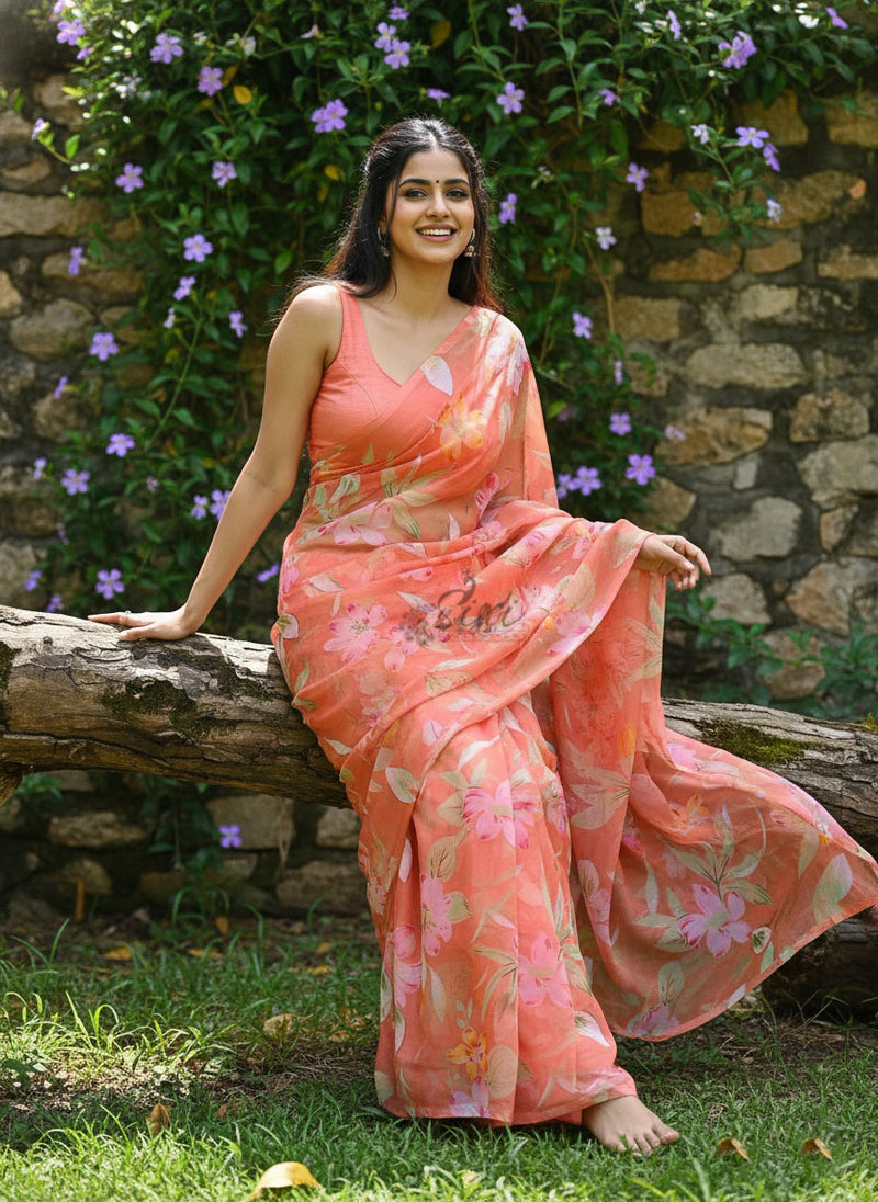 Exclusive Garden Vareli Nara Chiffon Saree