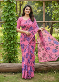 Beautiful Garden Vareli Printed Nara Chiffon Saree