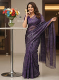Latest Garden Vareli Printed Nara Chiffon Saree