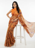 Authentic Garden Vareli Printed Nara Chiffon Saree