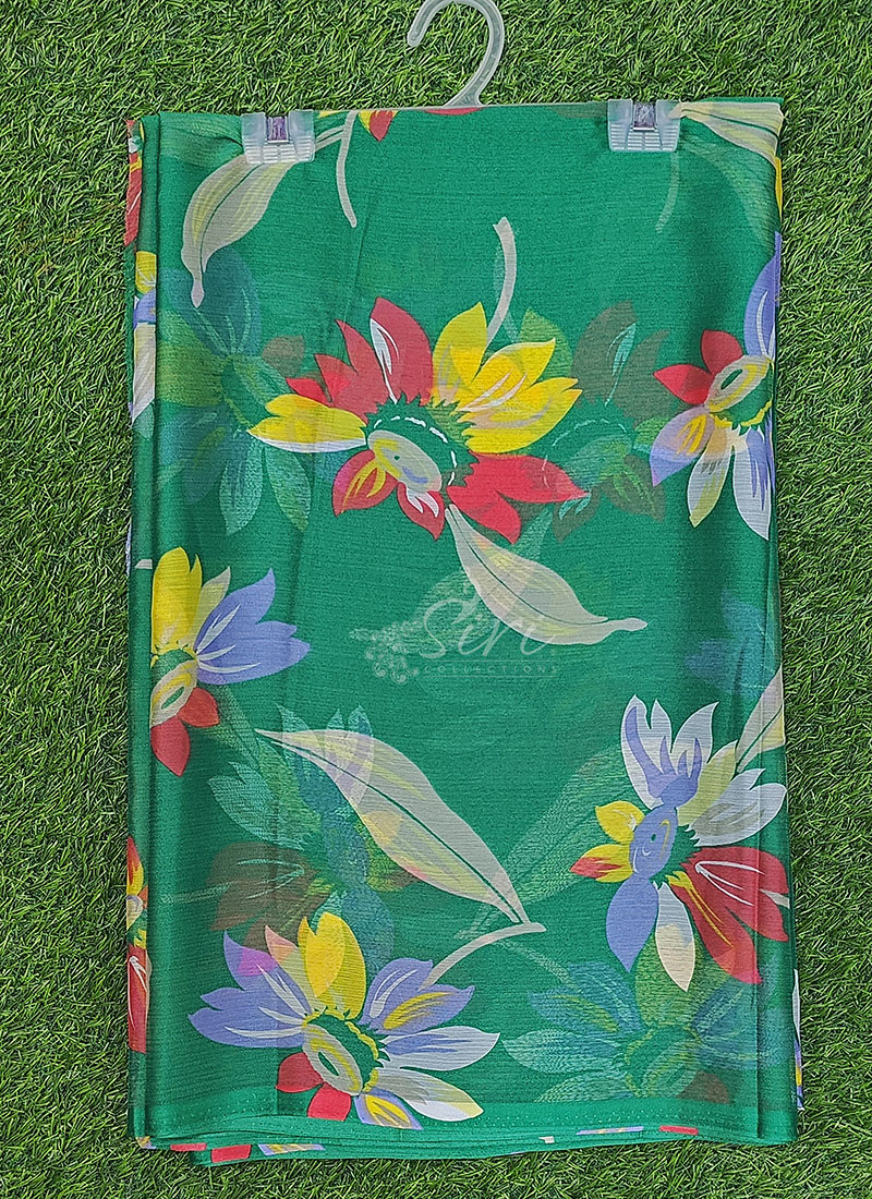 Latest Garden Vareli Floral Nara Chiffon Saree