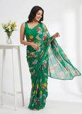 Latest Garden Vareli Floral Nara Chiffon Saree