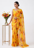 High Quality Garden Vareli Printed Nara Chiffon Saree