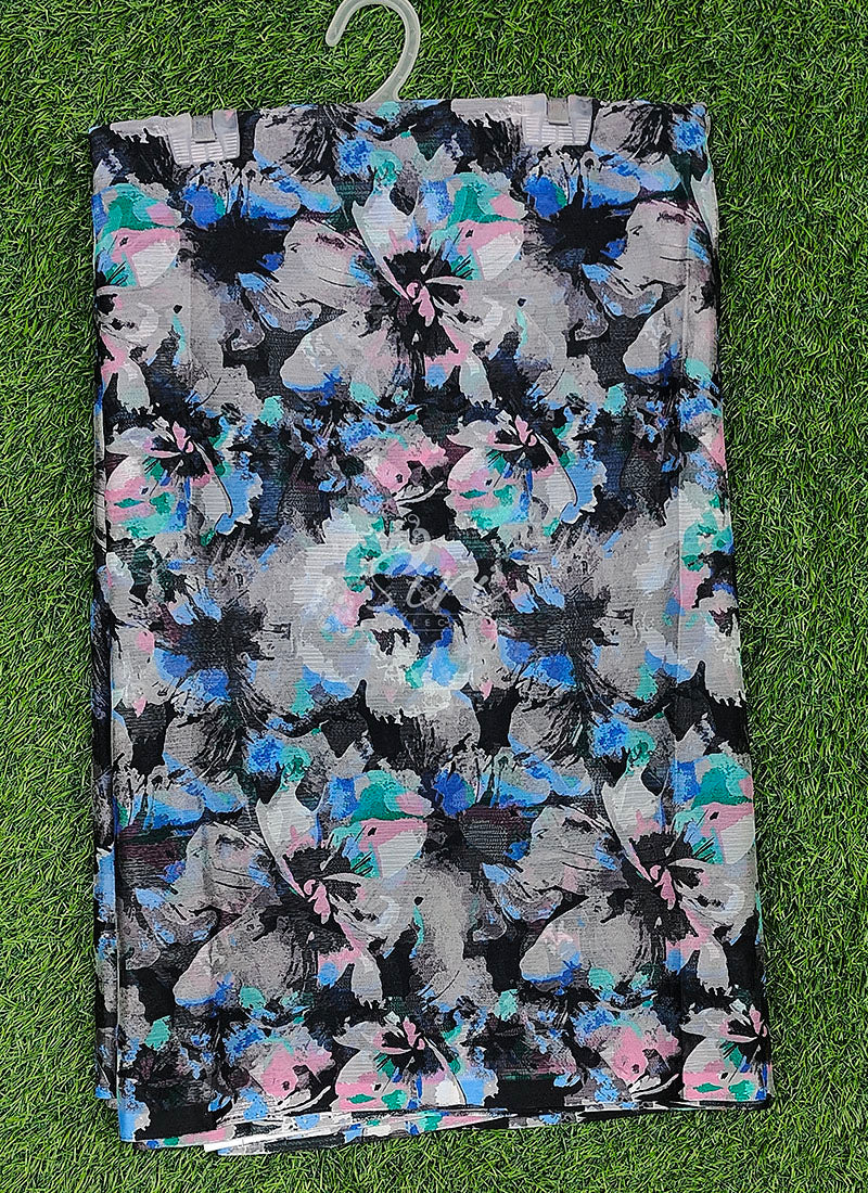 Garden Vareli Floral Print Nara Chiffon Saree