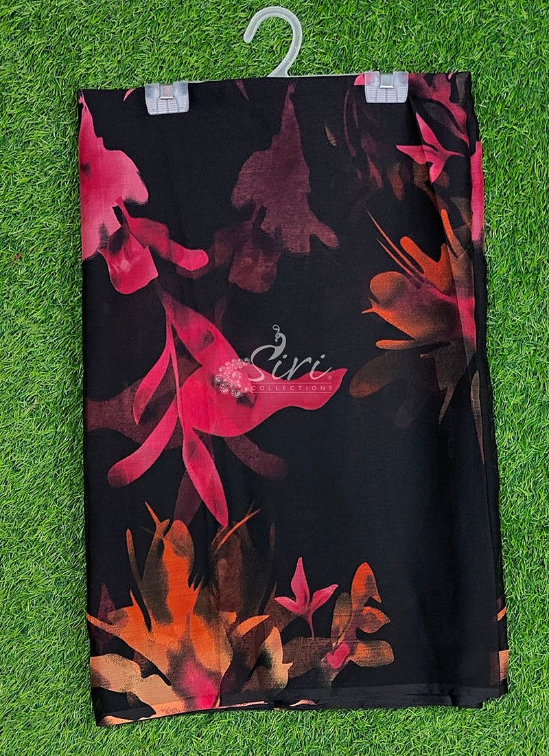 Latest Garden Vareli Printed Nara Chiffon Saree