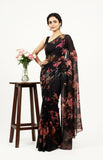 Latest Garden Vareli Printed Nara Chiffon Saree