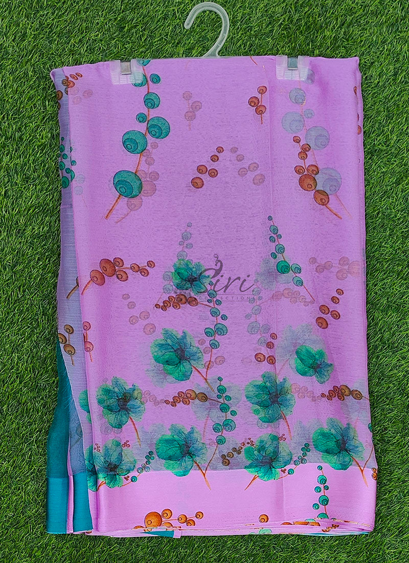 Exclusive Garden Fiona Border Nara Chiffon Saree