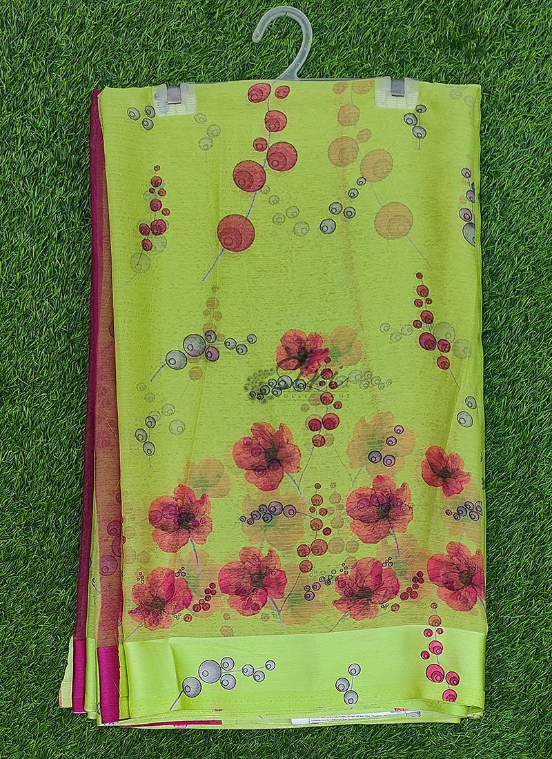 Exclusive Garden Fiona Border Nara Chiffon Saree