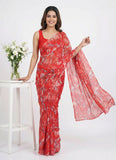 High Quality Garden Vareli Printed Nara Chiffon Saree
