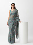 Latest Garden Vareli Printed Nara Chiffon Saree