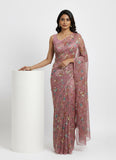 Latest Garden Vareli Printed Nara Chiffon Saree