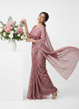 Latest Garden Vareli Printed Nara Chiffon Saree