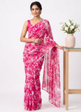 Latest Authentic Garden Vareli Nara Chiffon Saree