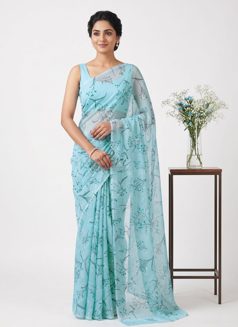 Soft & Lightweight Garden Vareli Nara Chiffon Saree