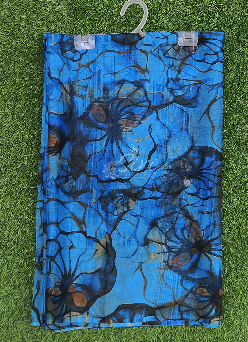 High Quality Garden Vareli Printed Nara Chiffon Saree