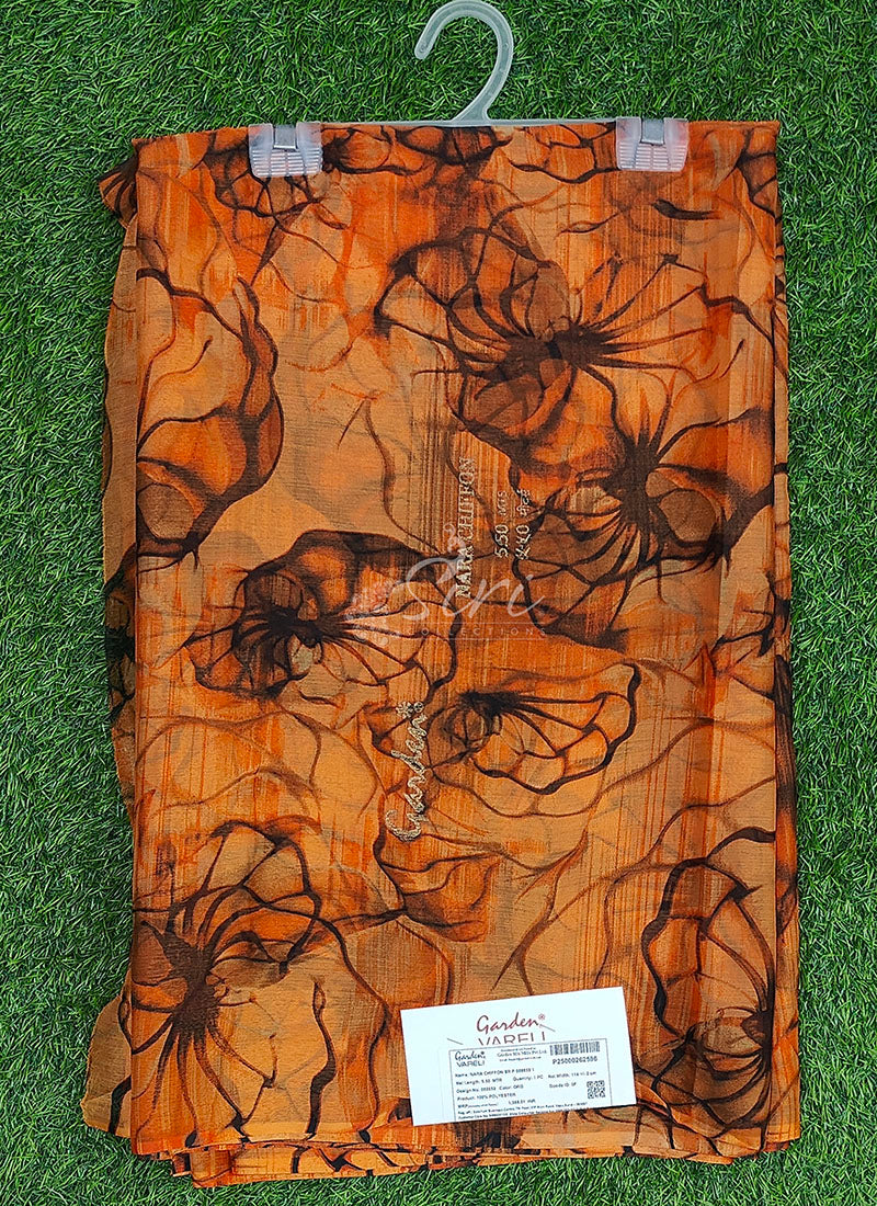 High Quality Garden Vareli Printed Nara Chiffon Saree